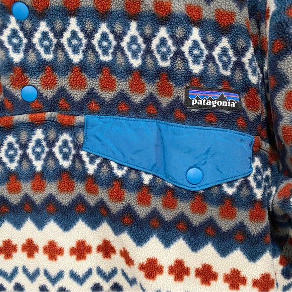 PATAGONIA Men’s Synchilla Snap-T Fleece Pullover Cliff Underwater Blue Size Med - Picture 4 of 13